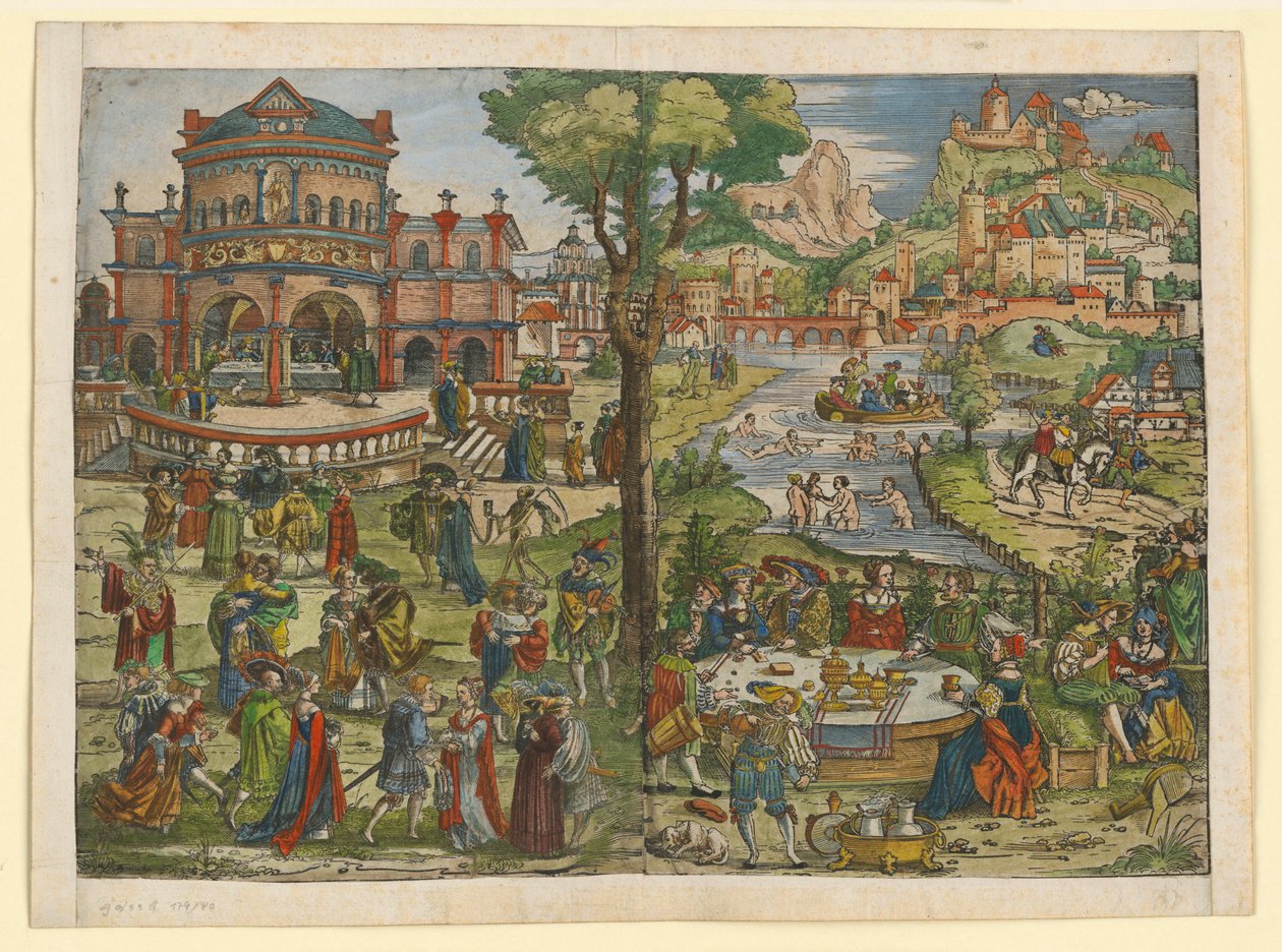 Het feest van Herodias door Hans Sebald Beham