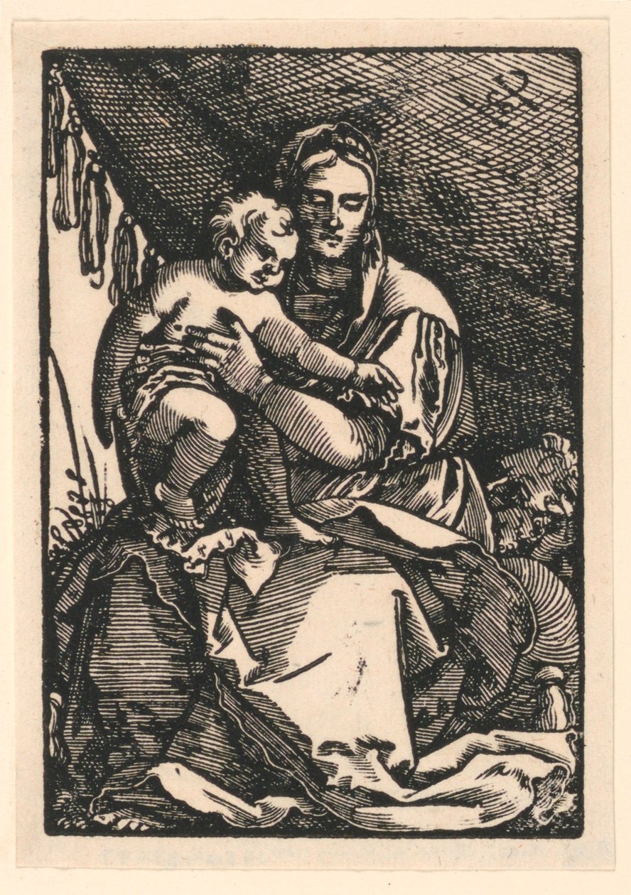 Madonna en kind door Hans Sebald Beham