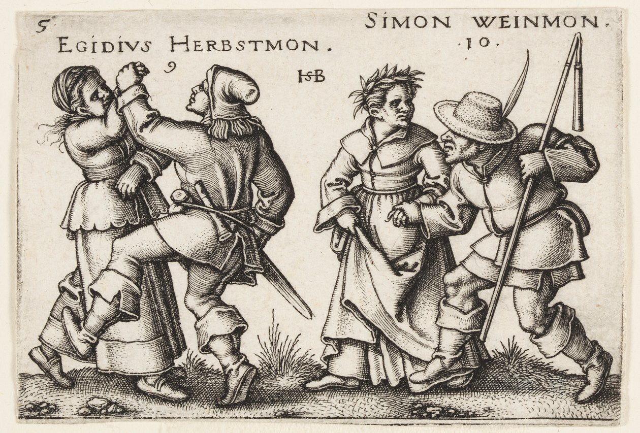 September en oktober door Hans Sebald Beham