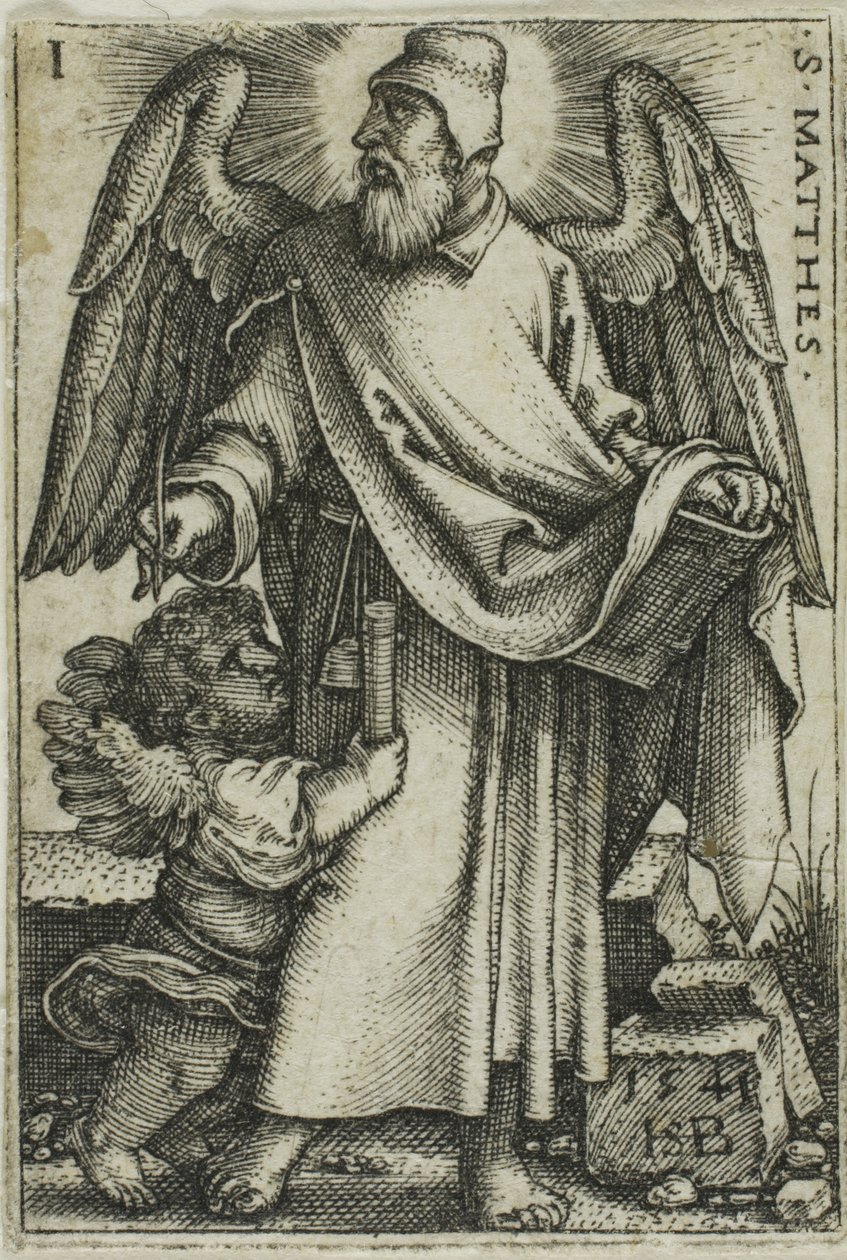 Sint Mattheüs, uit De Vier Evangelisten door Hans Sebald Beham