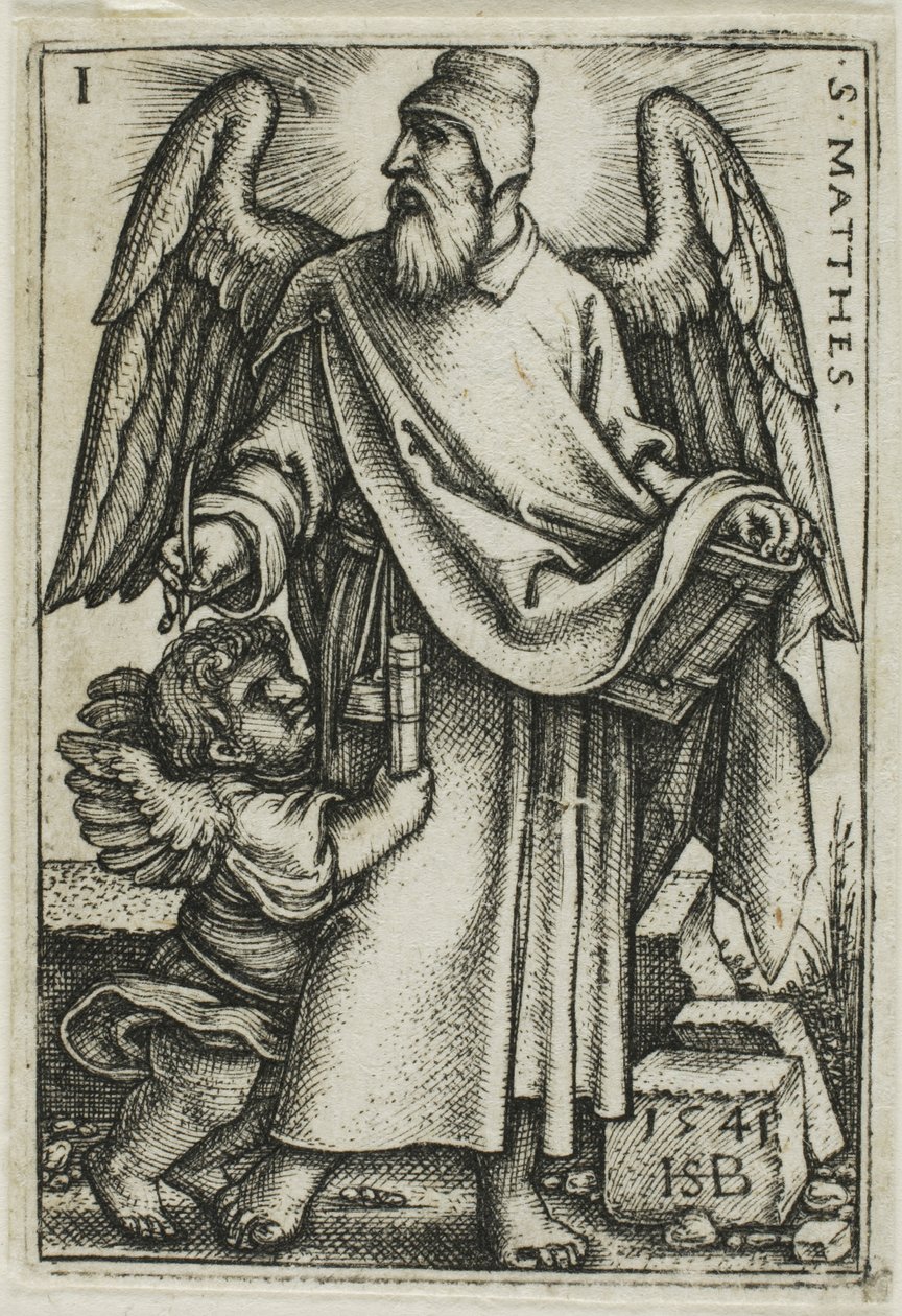 St. Mattheüs, uit De Vier Evangelisten door Hans Sebald Beham