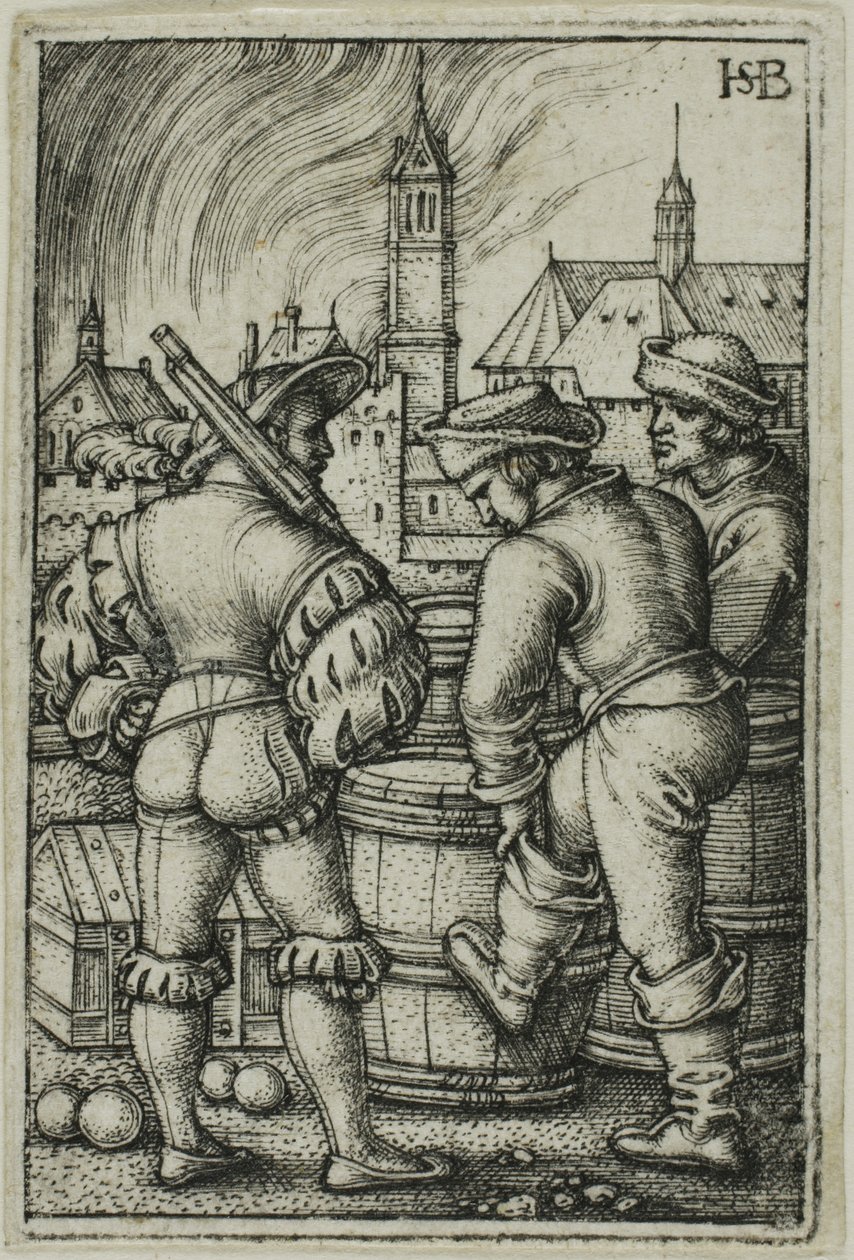 De bewaker bij de kruitvaten door Hans Sebald Beham