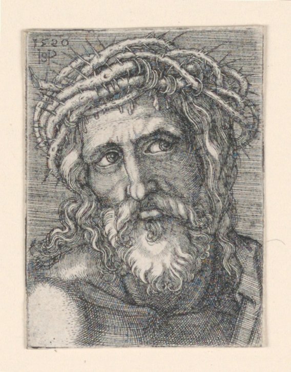 Het hoofd van Christus door Hans Sebald Beham