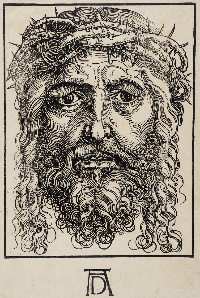 Het met doornen gekroonde hoofd van Christus door Hans Sebald Beham
