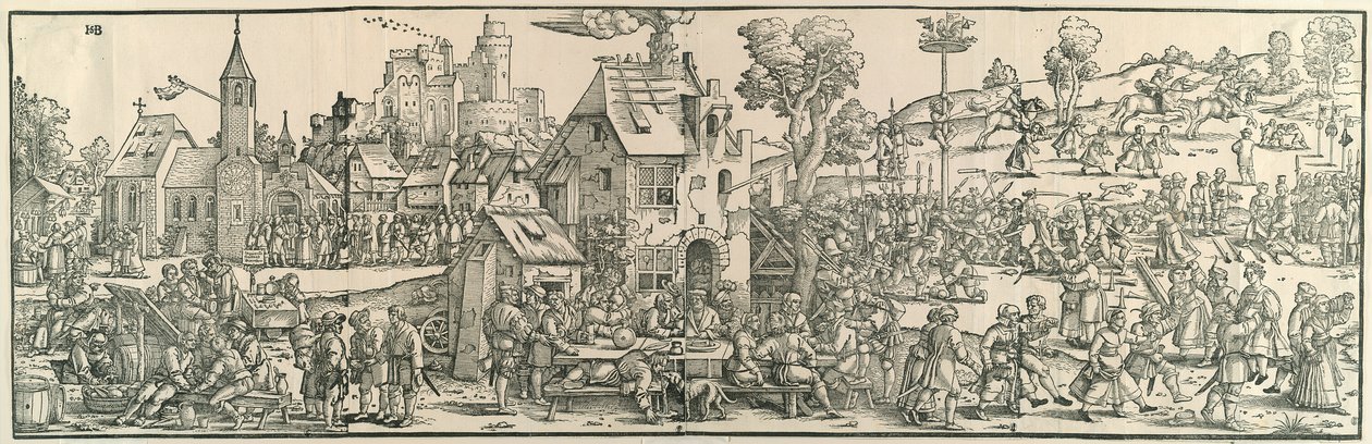 De grote dorpskermis door Hans Sebald Beham