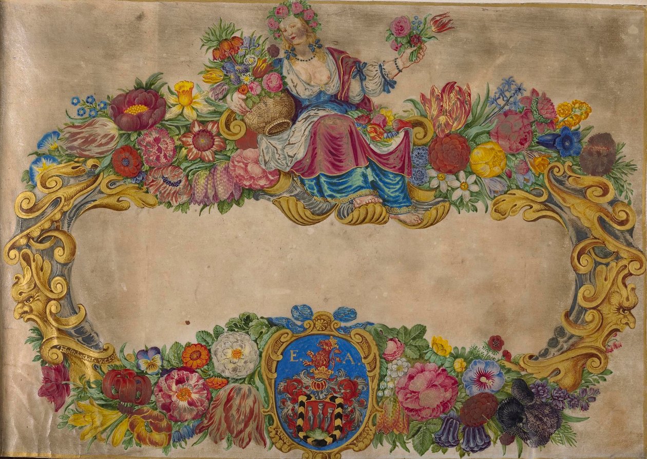 tekening, album, afdruk door Hans Simon Holtzbecker