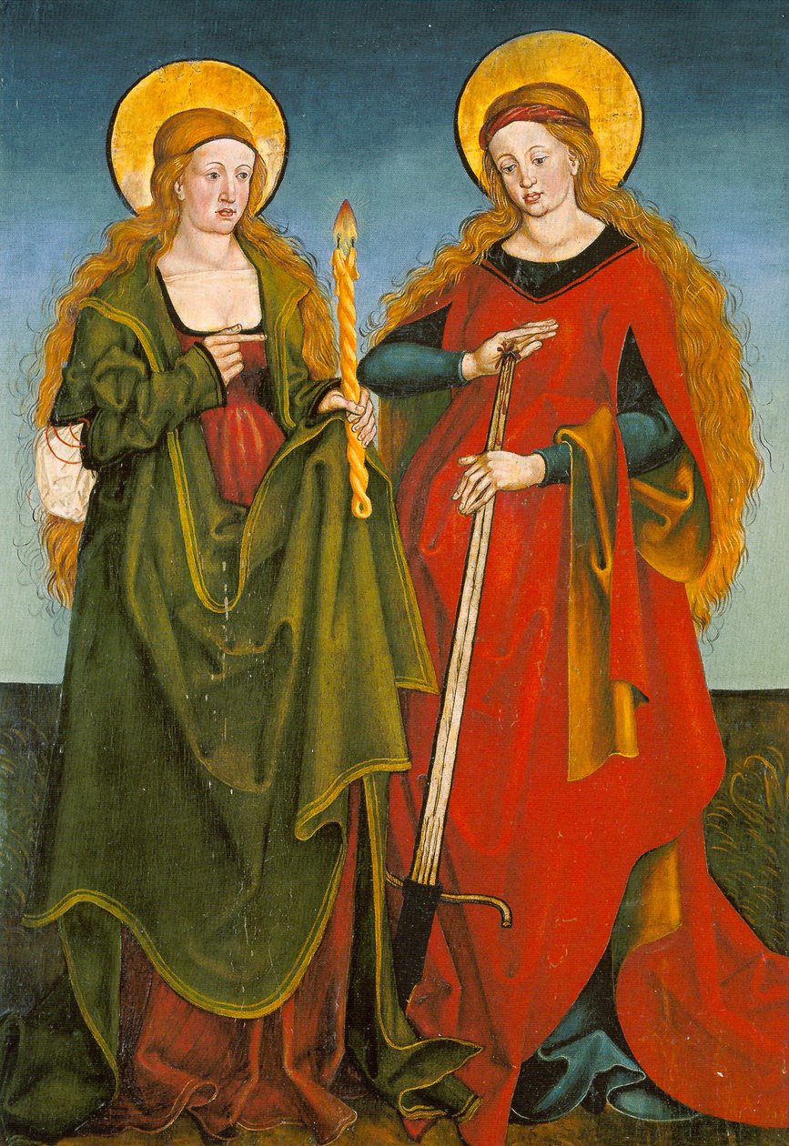 Heiligen Genoveva en Lucia - altaar Inzigkofen door Hans und Jakob Strüb