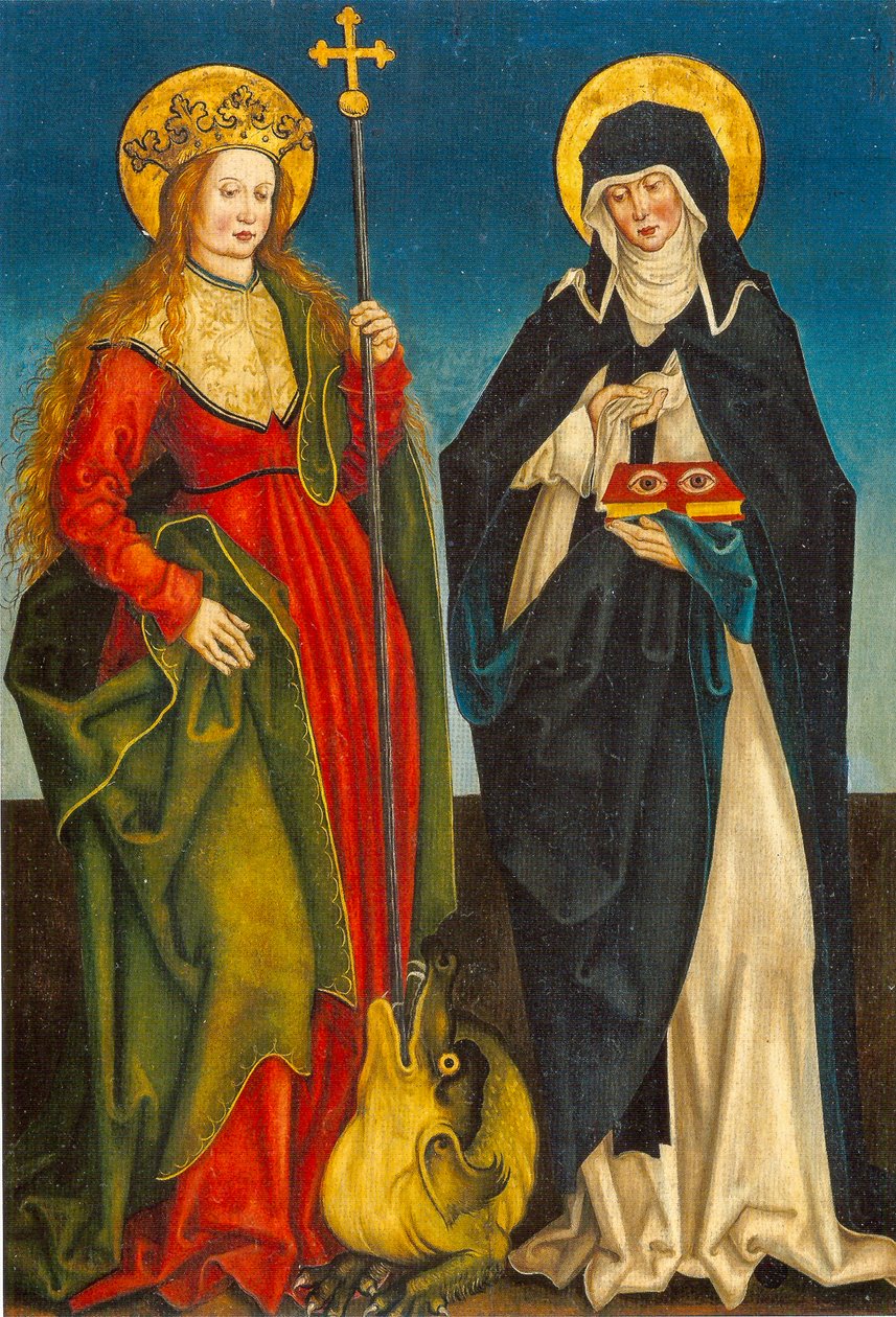 Sint Margaretha en Sint Ottilia - altaar Inzigkofen door Hans und Jakob Strüb