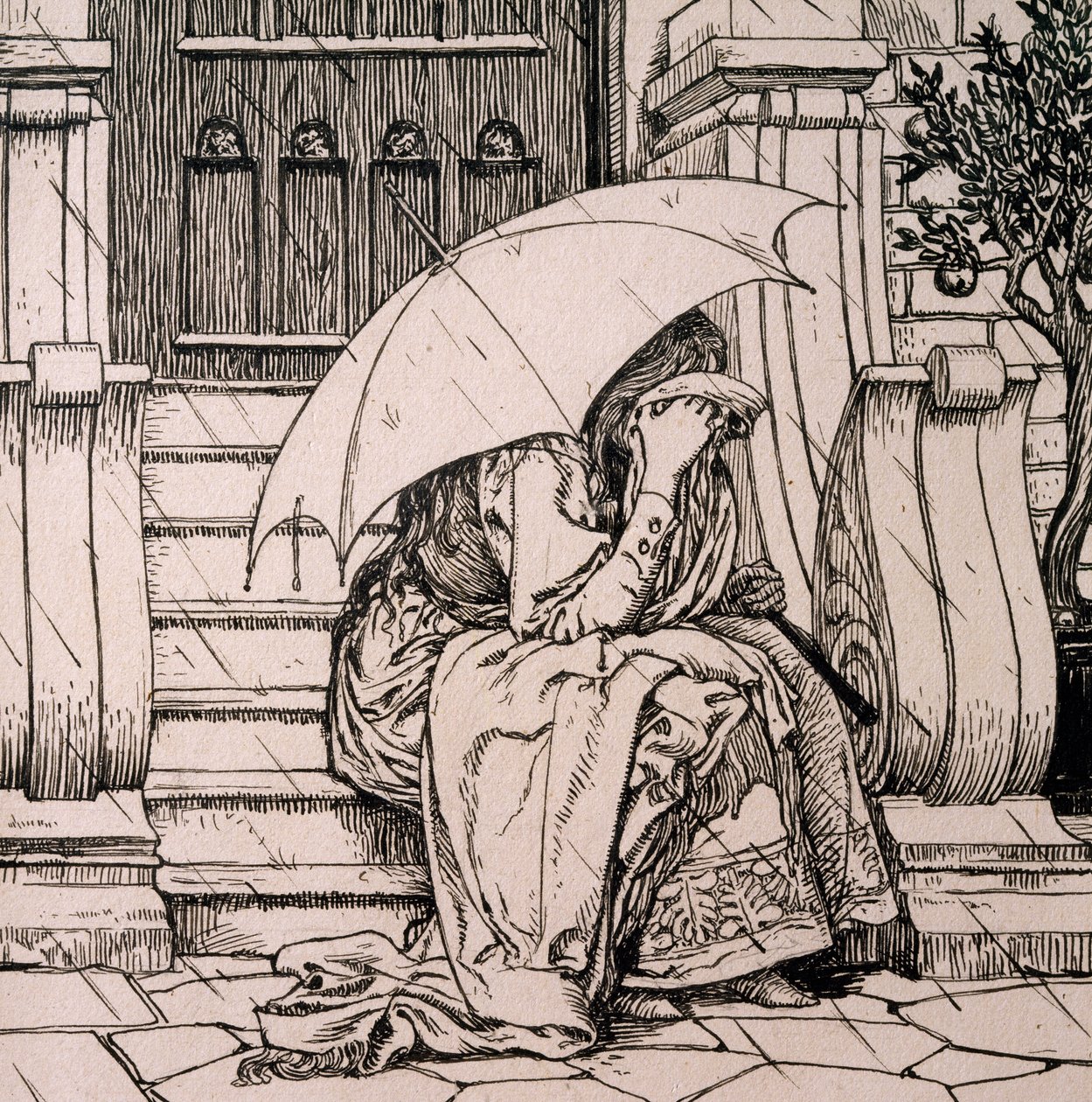Illustratie voor sprookje van Hans Christian Andersen door Hans Tegner