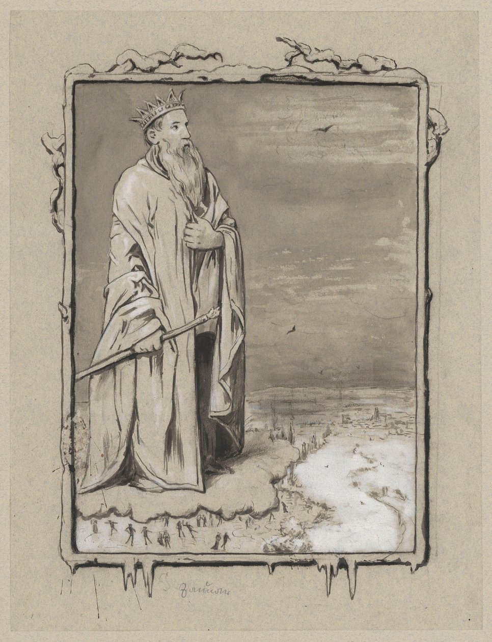 De allegorie van januari door Hans Thoma