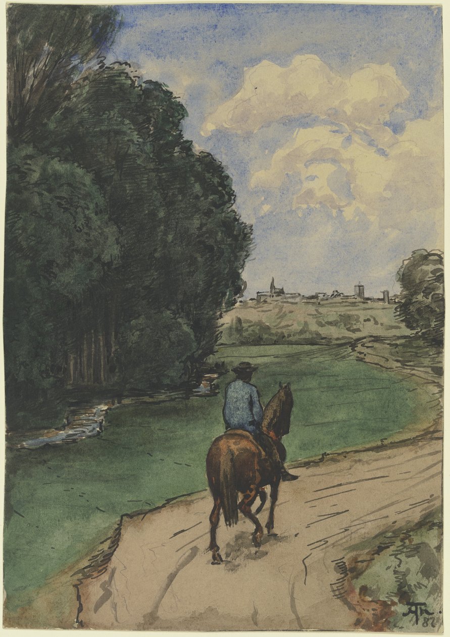 Aan de rand van het bos door Hans Thoma