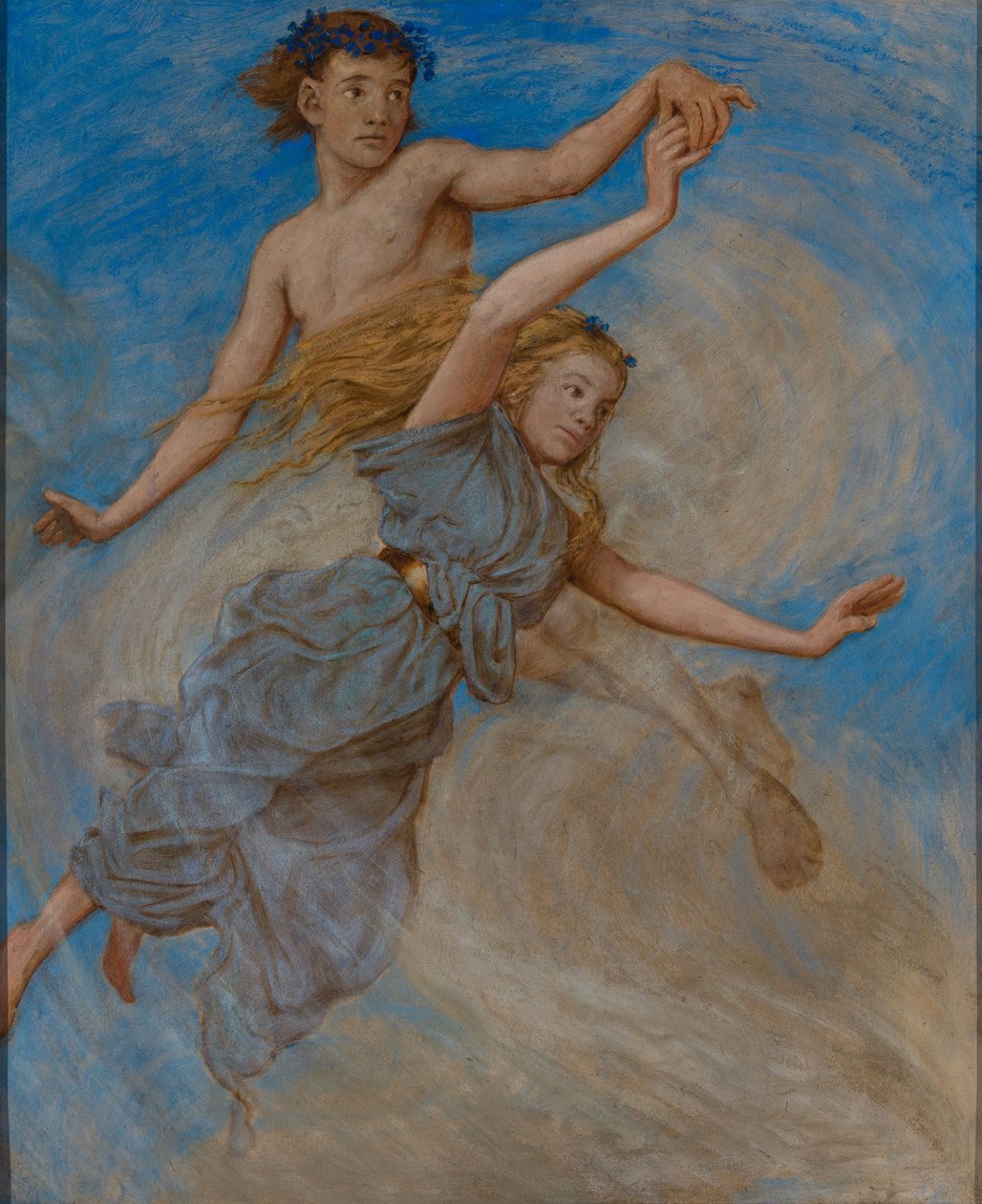 Augustus (oogstdans) door Hans Thoma