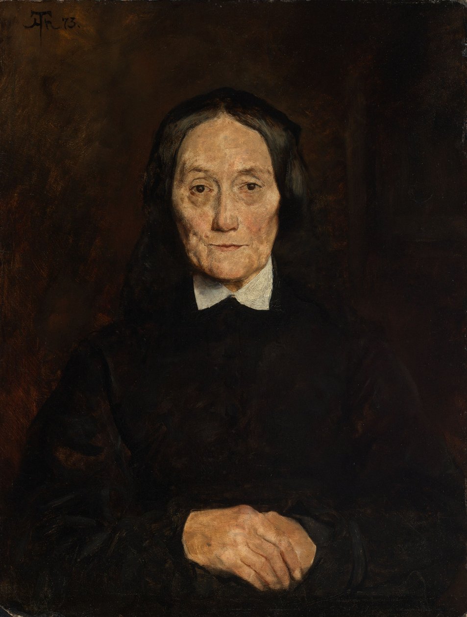 Portret van mevrouw Scholderer door Hans Thoma