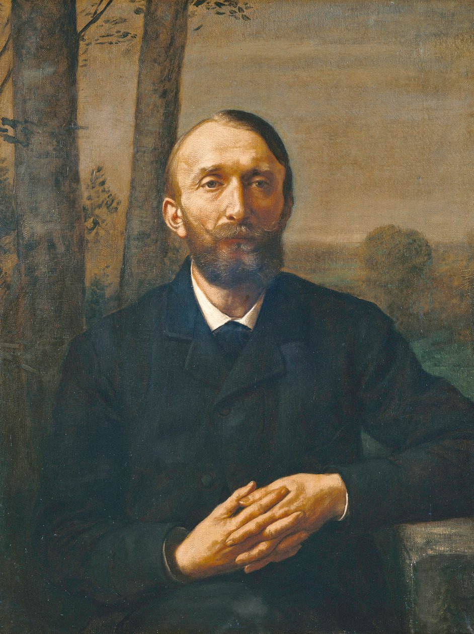Portret van de kunsttheoreticus Conrad Fiedler door Hans Thoma