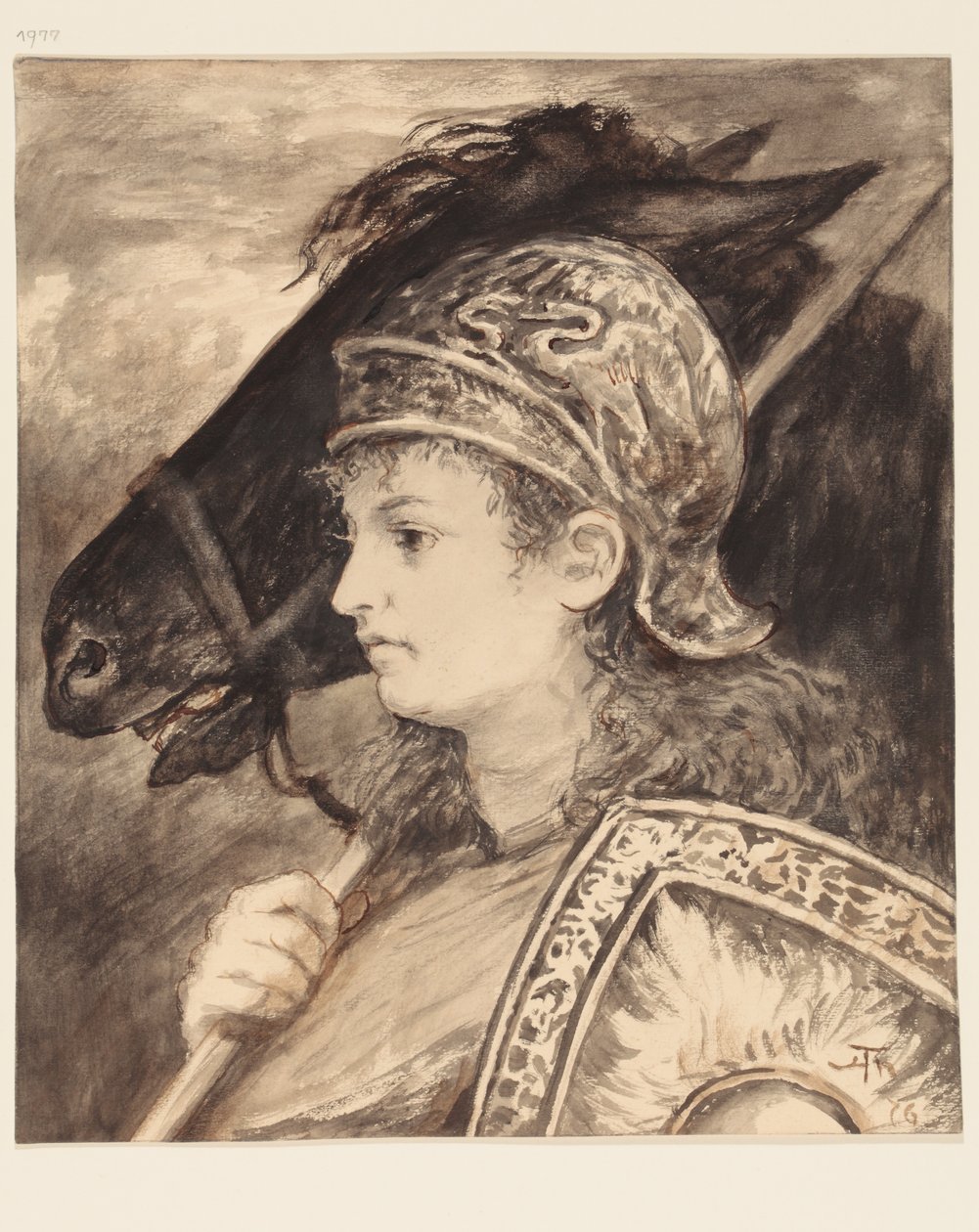 Brunhilda met Grane door Hans Thoma