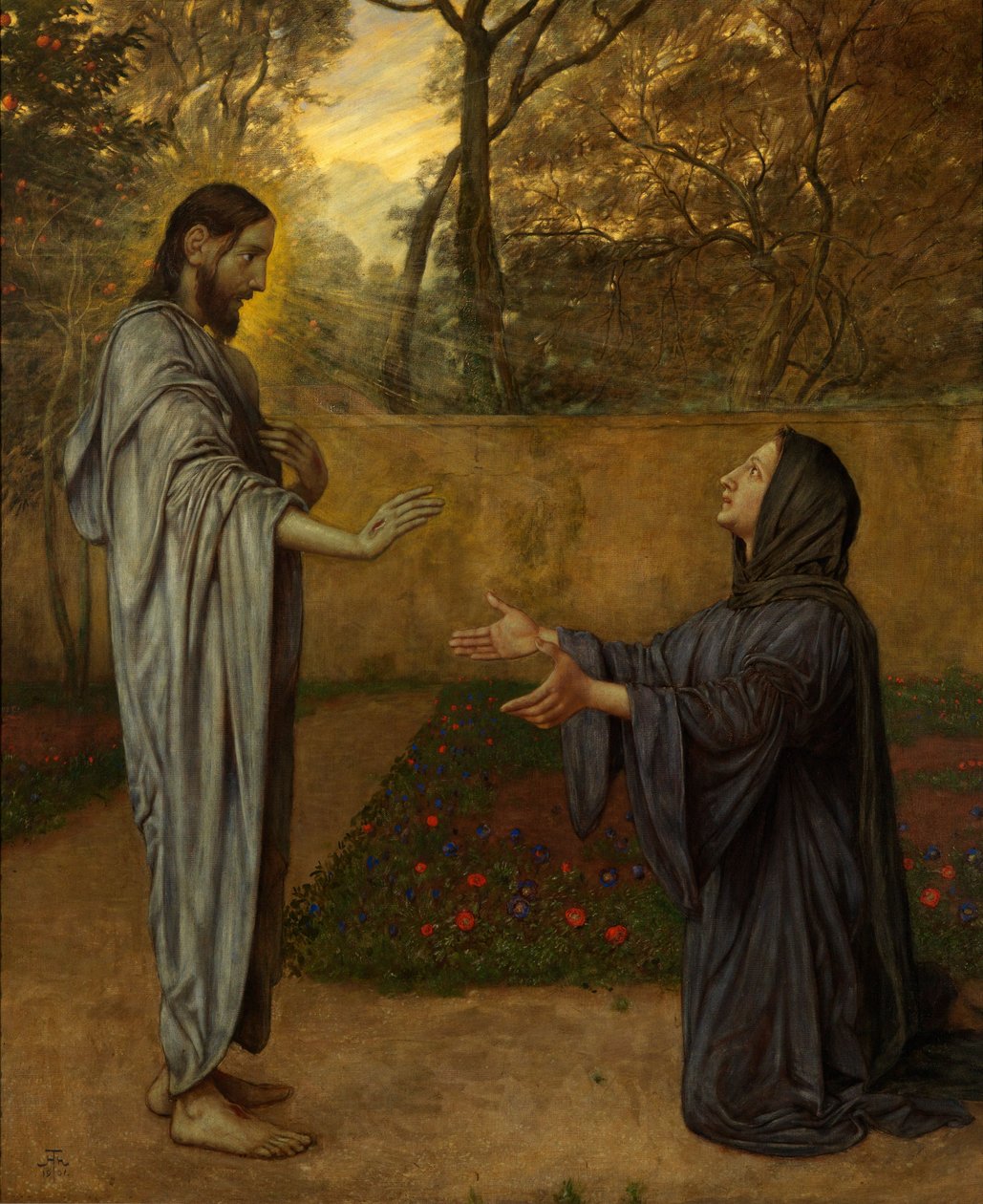 Christus als tuinman door Hans Thoma