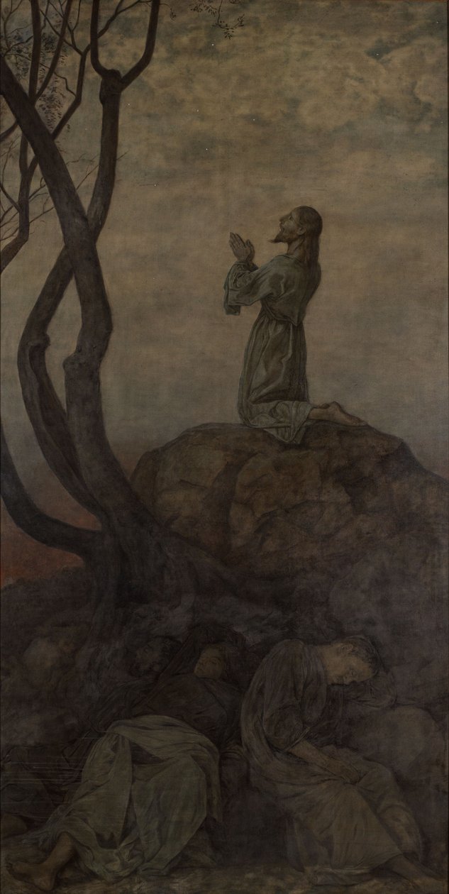 Christus op de Olijfberg door Hans Thoma