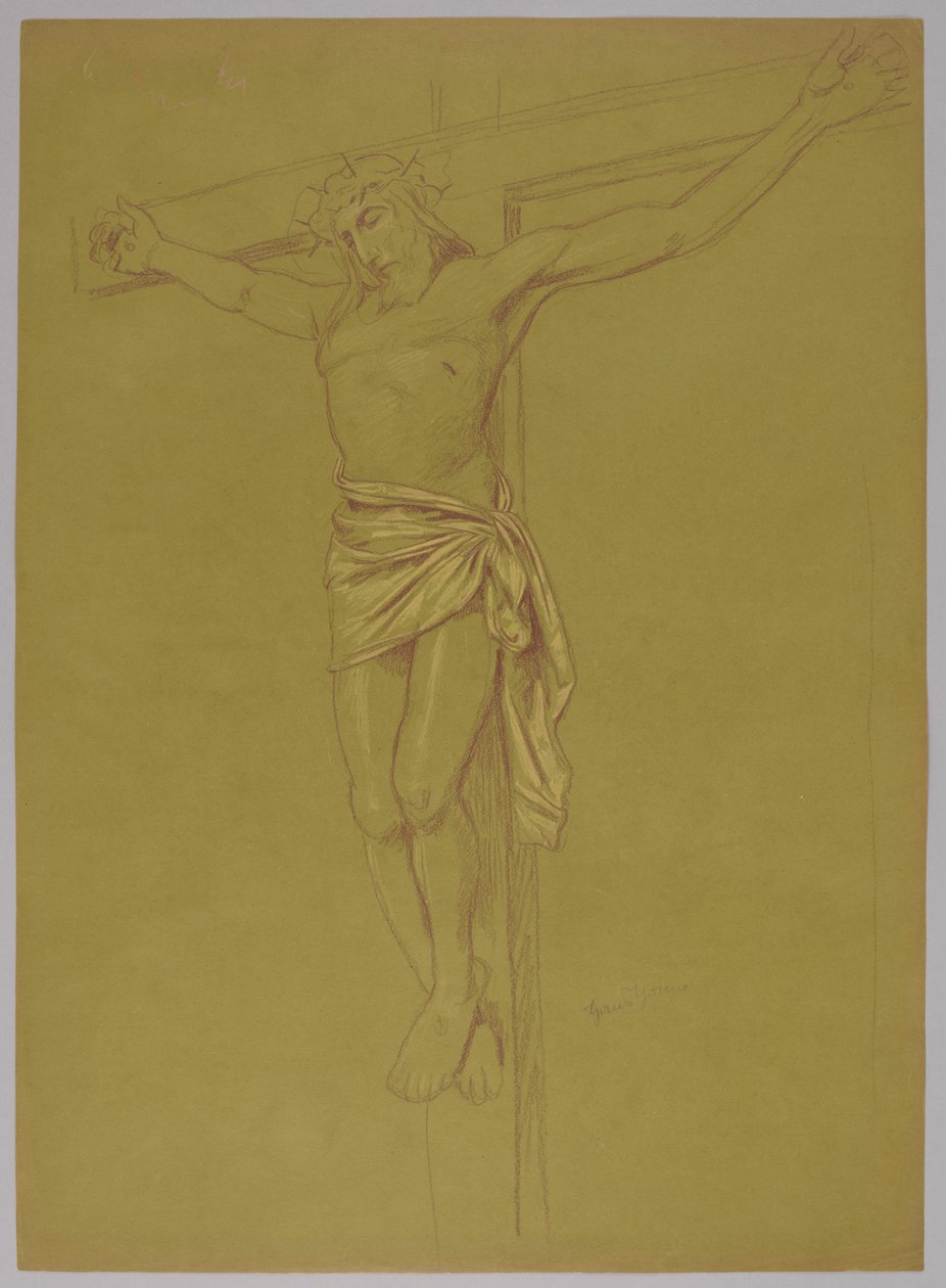 Christus aan het kruis door Hans Thoma