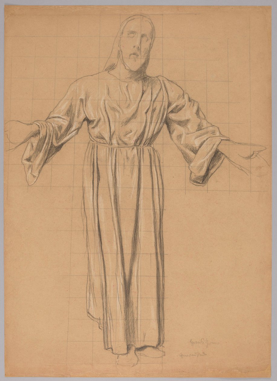 Christus met uitgestrekte armen door Hans Thoma