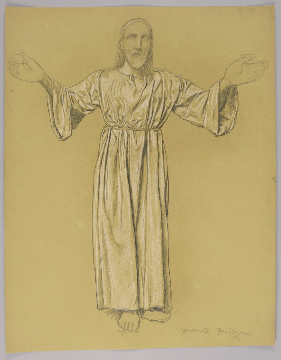 Christus met uitgestrekte armen door Hans Thoma