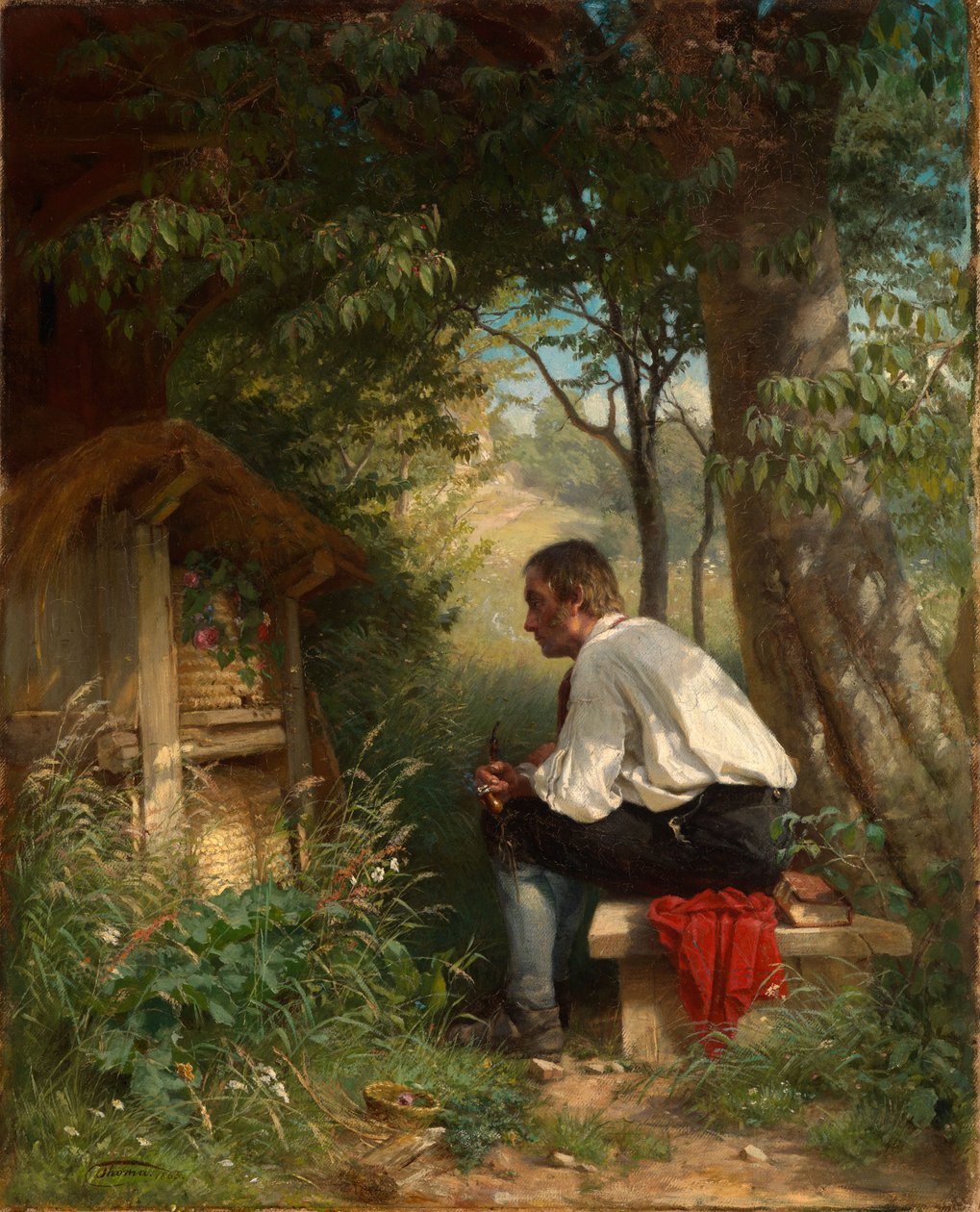 De bijenvriend door Hans Thoma