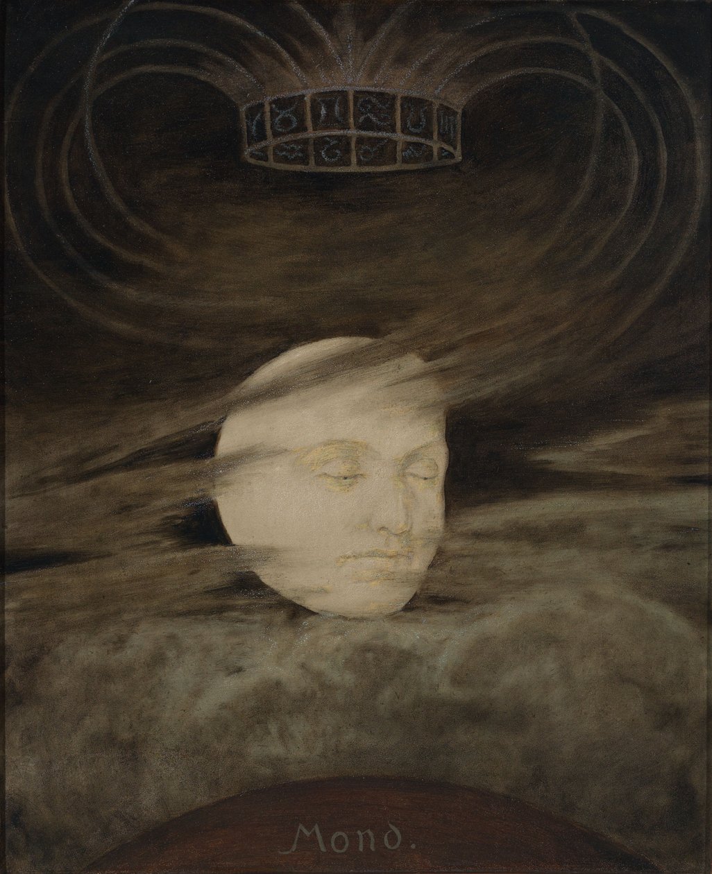 De maan door Hans Thoma