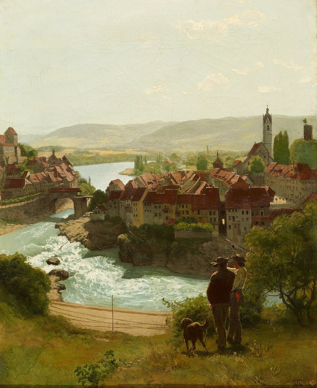 De Rijn bij Laufenburg door Hans Thoma