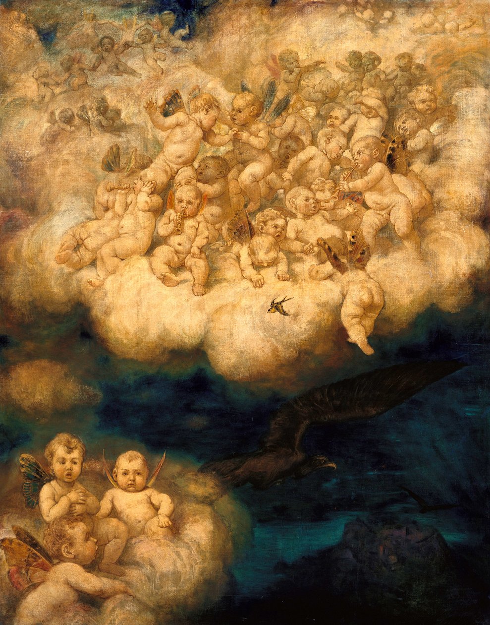 Engelenwolk door Hans Thoma