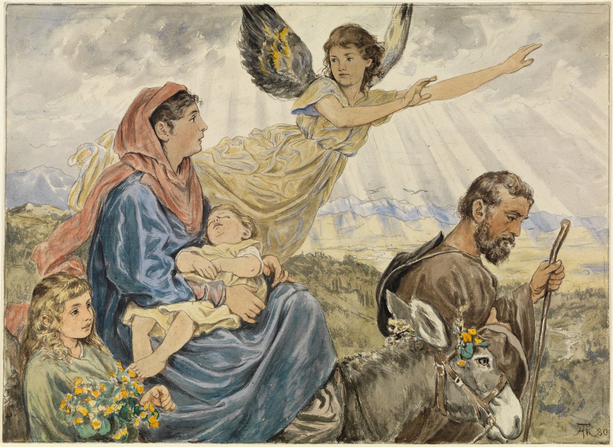 Vlucht naar Egypte door Hans Thoma