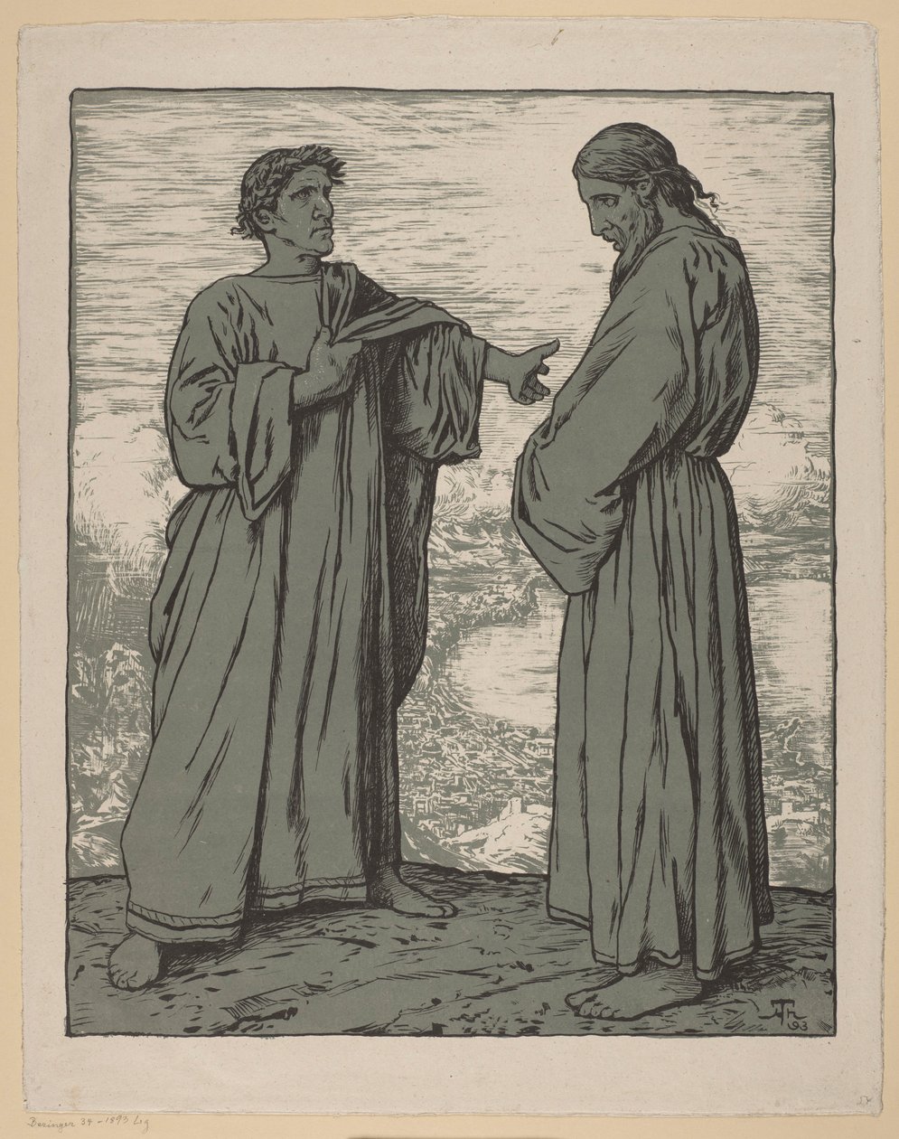 De verzoeking van Christus door Hans Thoma