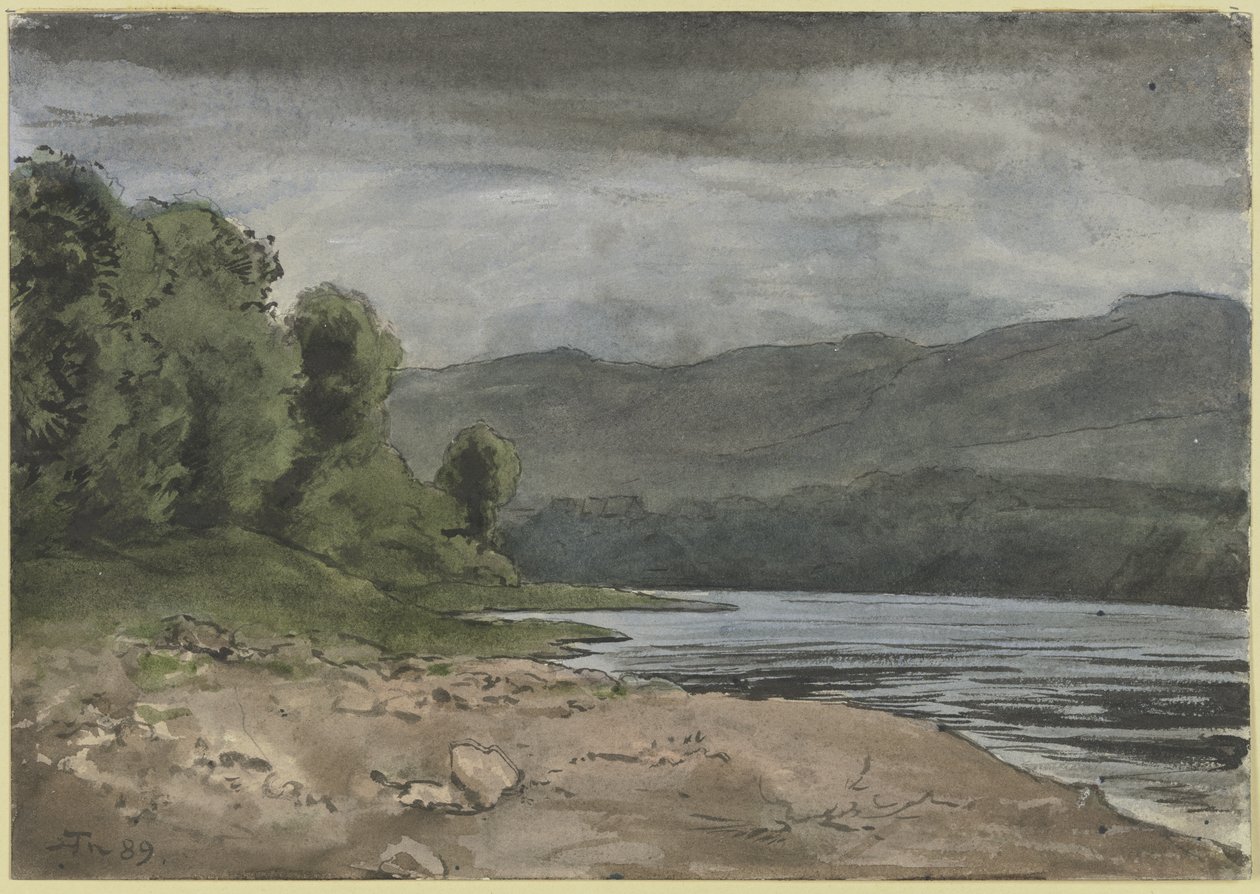 Landschap met onweerswolken door Hans Thoma
