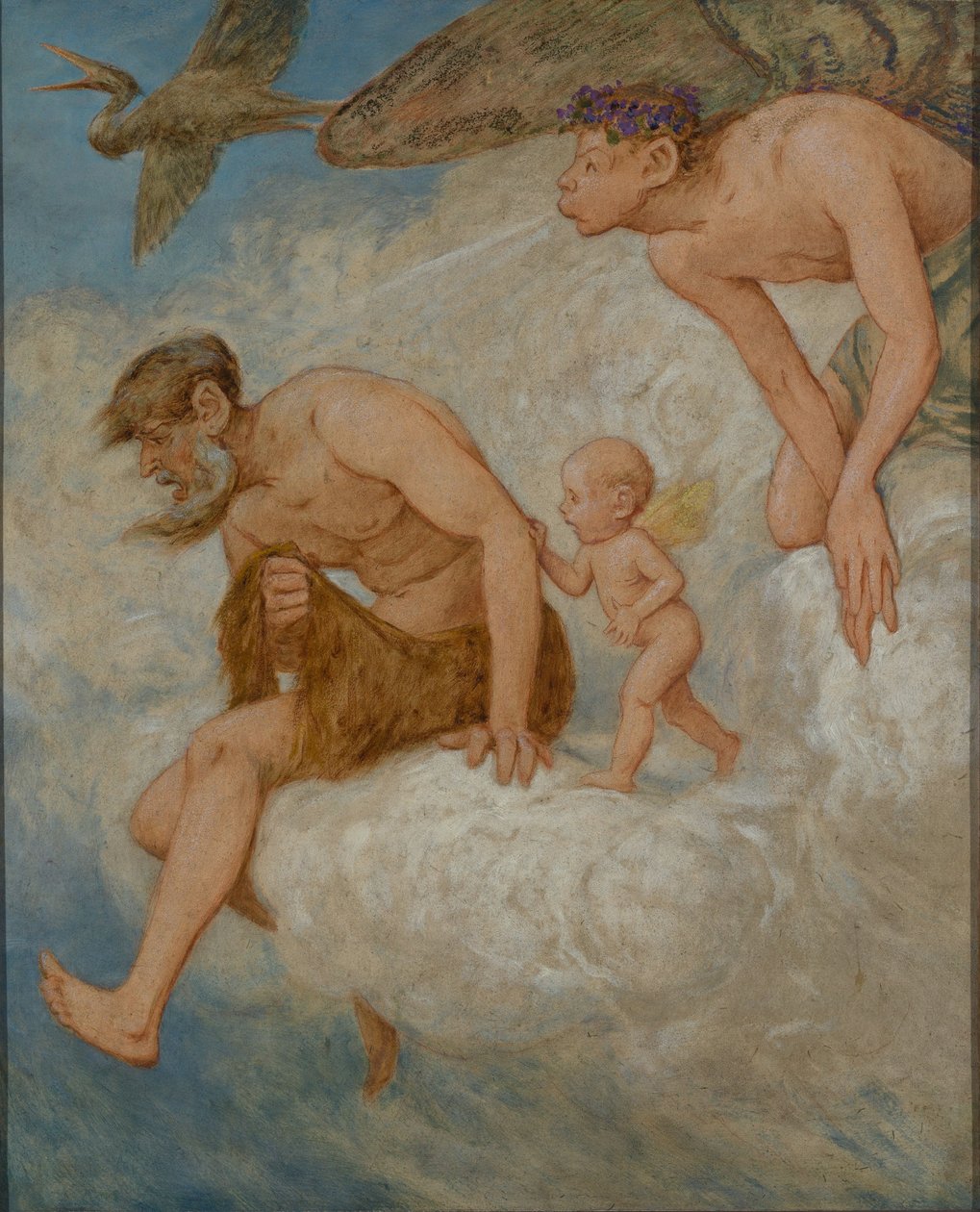 Maart (de windgoden) door Hans Thoma