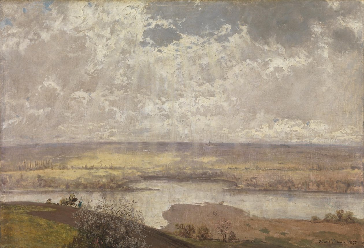 Landschap aan de Main door Hans Thoma