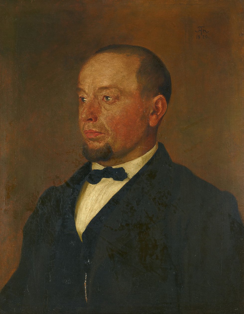 Portret van de meesterloodgieter Zeiner door Hans Thoma