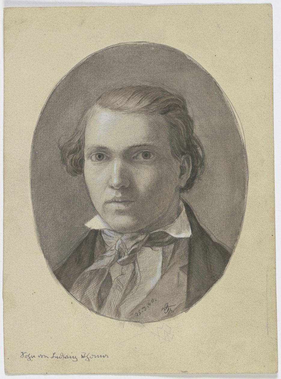 Portret van een zoon van Ludwig Thoma door Hans Thoma