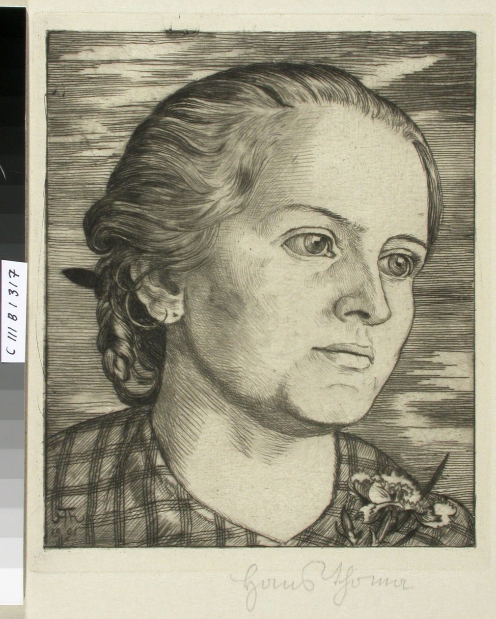 Portret van een vrouw door Hans Thoma