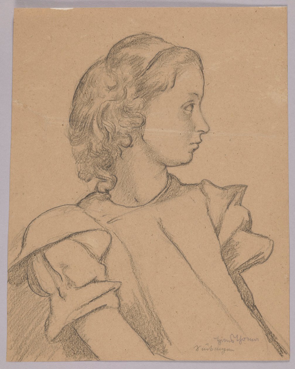 Portret van een meisje door Hans Thoma