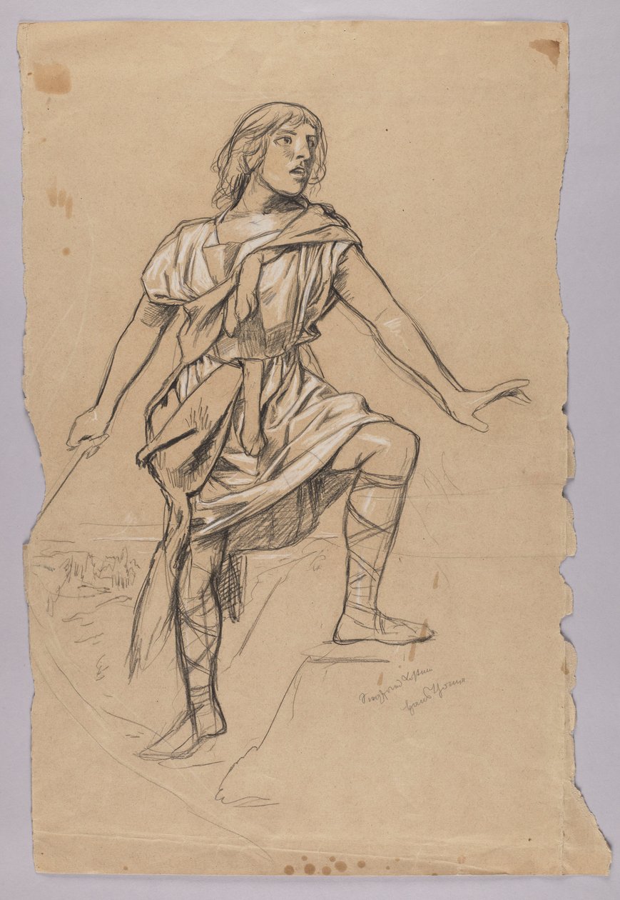 Ontwerp van het kostuum van Zygfryd door Hans Thoma