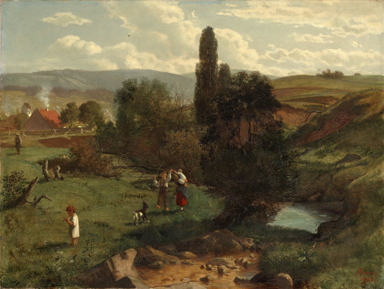 Landschap in het Zwarte Woud door Hans Thoma