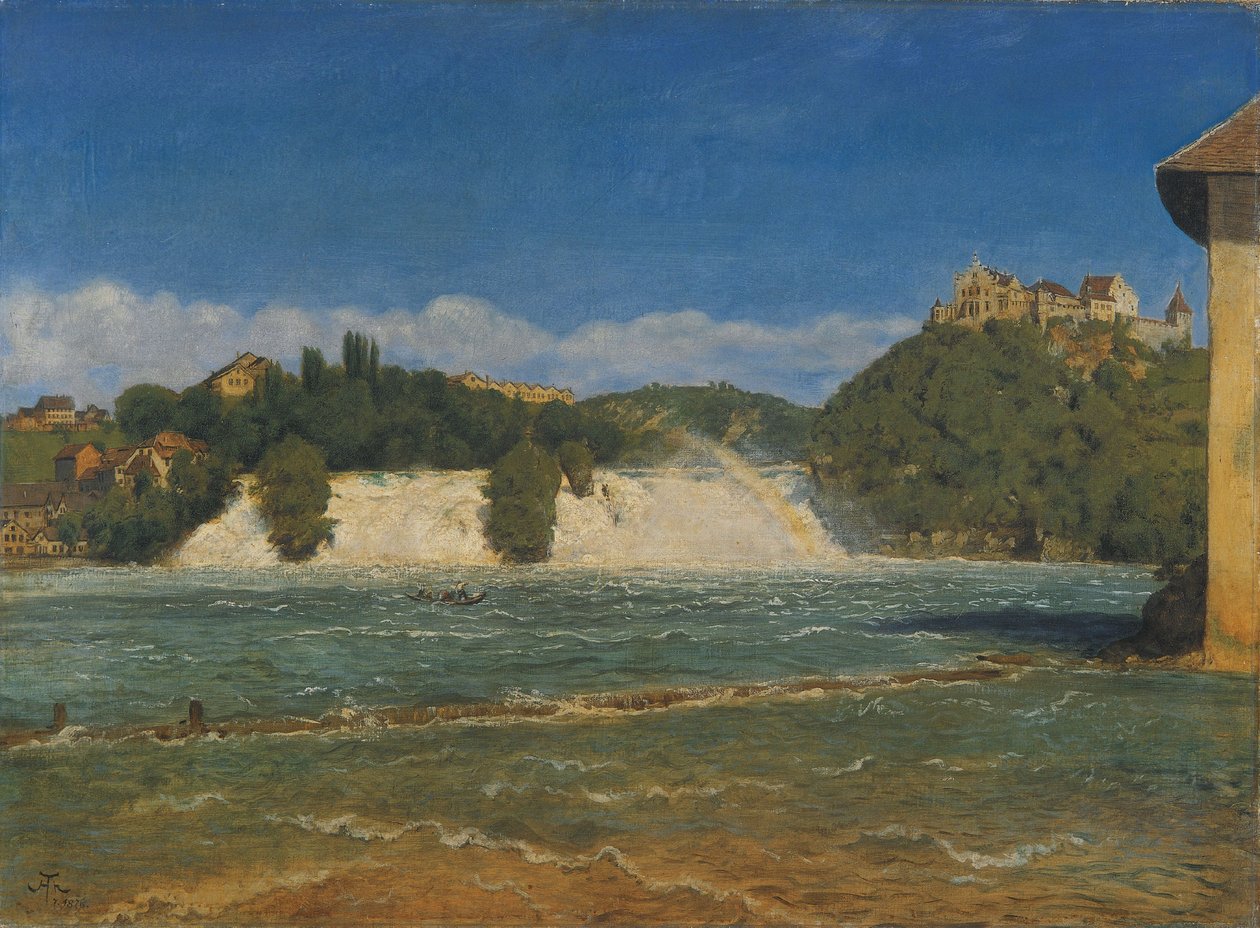 De Rijnwatervallen van Schaffhausen door Hans Thoma