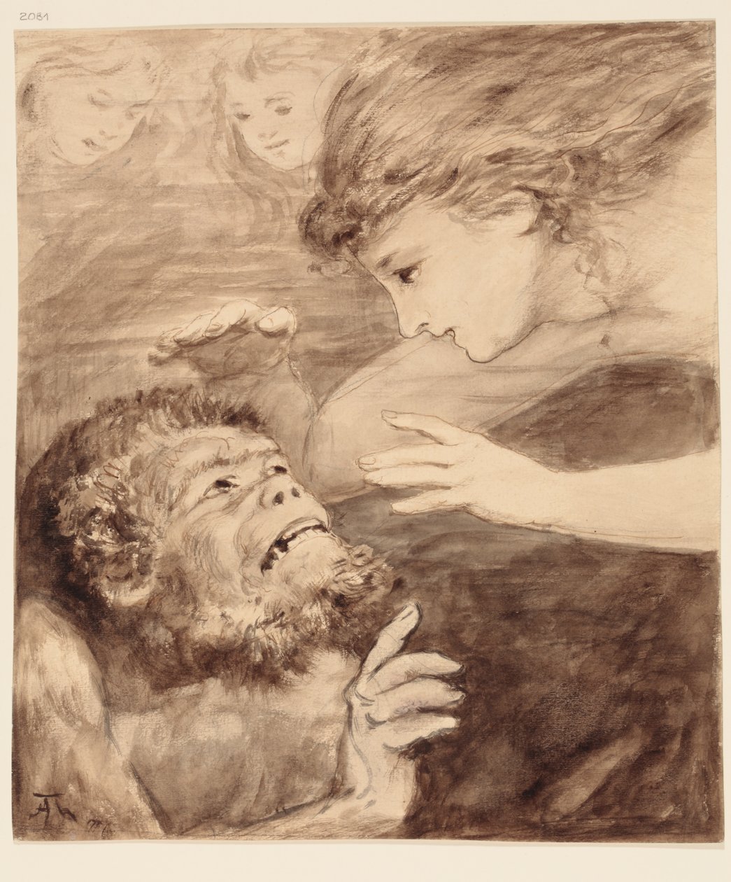 De Rijndochters en Alberich door Hans Thoma