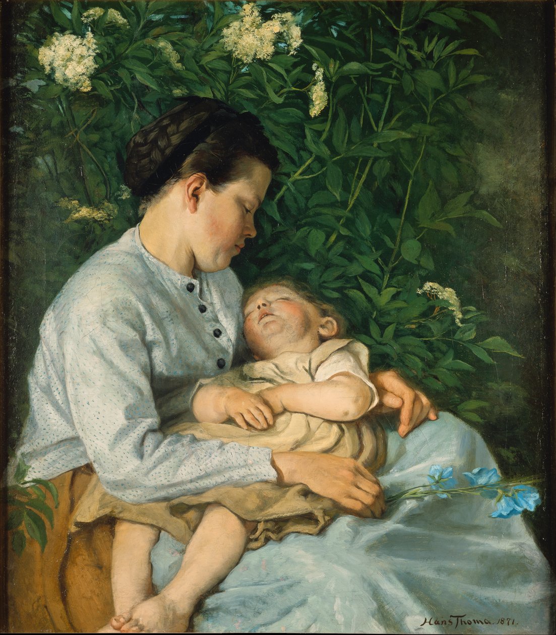 Onder de vlierstruik door Hans Thoma