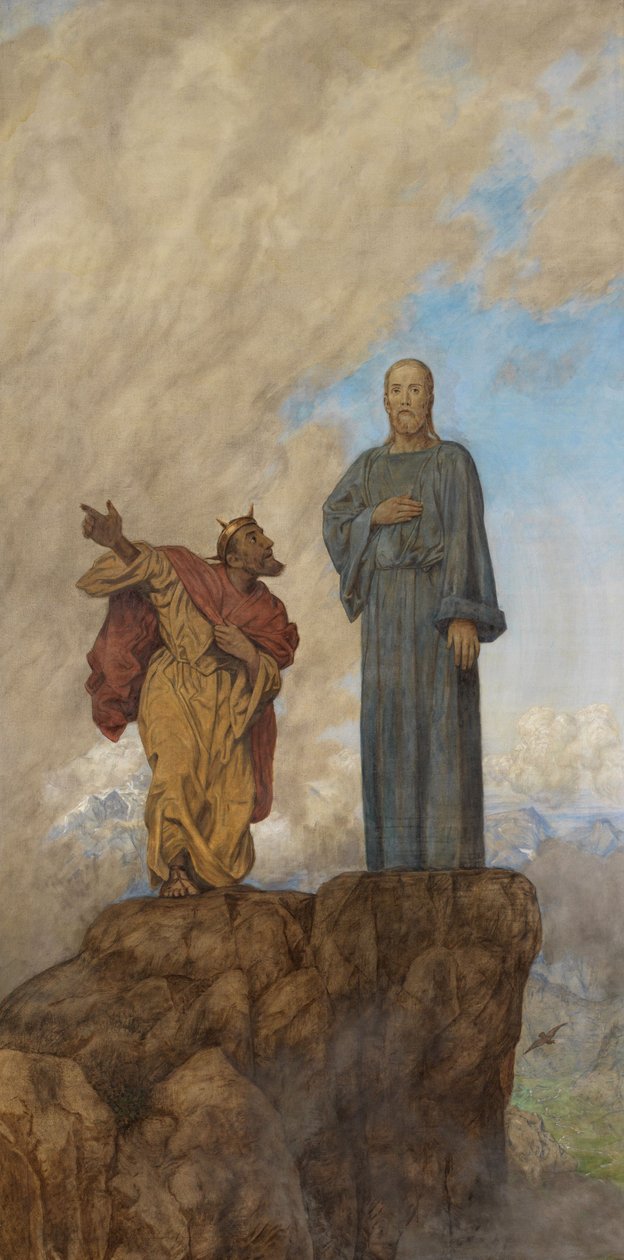 Verzoeking van Christus door Hans Thoma