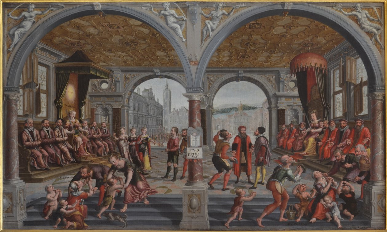 Iustitia und Iniustitia Rechtvaardigheid en Onrechtvaardigheid door Hans Vredeman de Vries