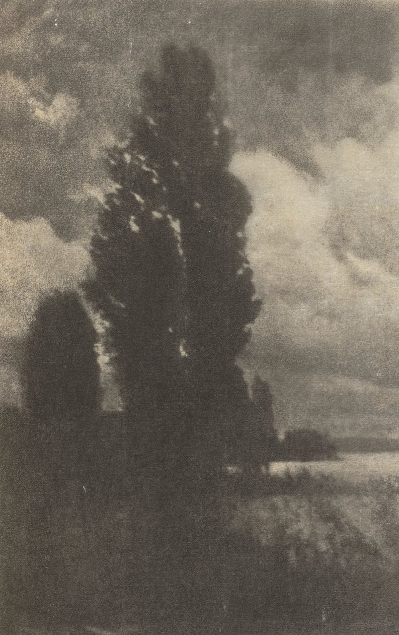 Camera Work: Populieren en Wolken, 1906 door Hans Watzek