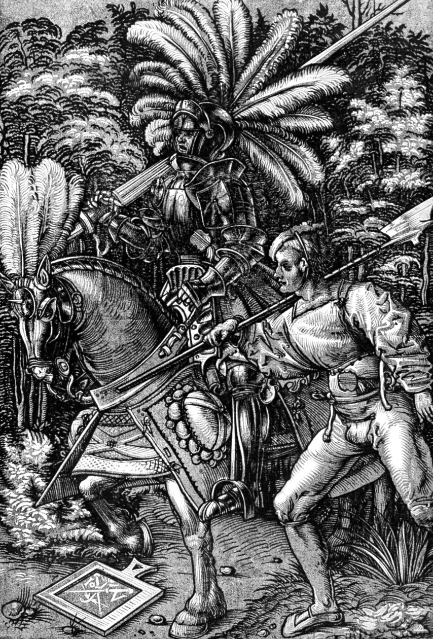 Ridder en Schildknaap door Hans Wechtlin the Elder