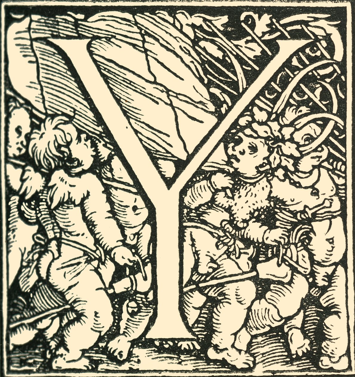 Y - Een Alfabet door Hans Weiditz, ca. 1520-1521, 1908 door Hans Weiditz