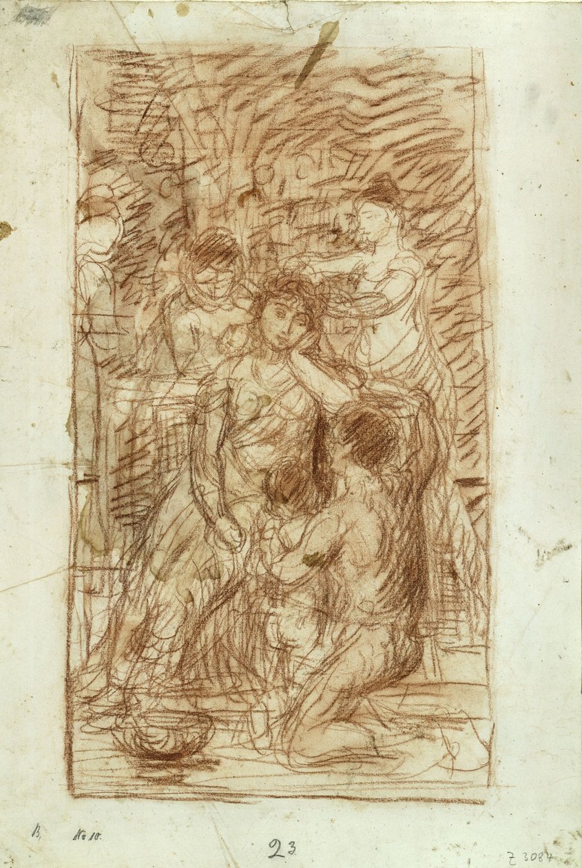 Die Toilette door Hans von Marées