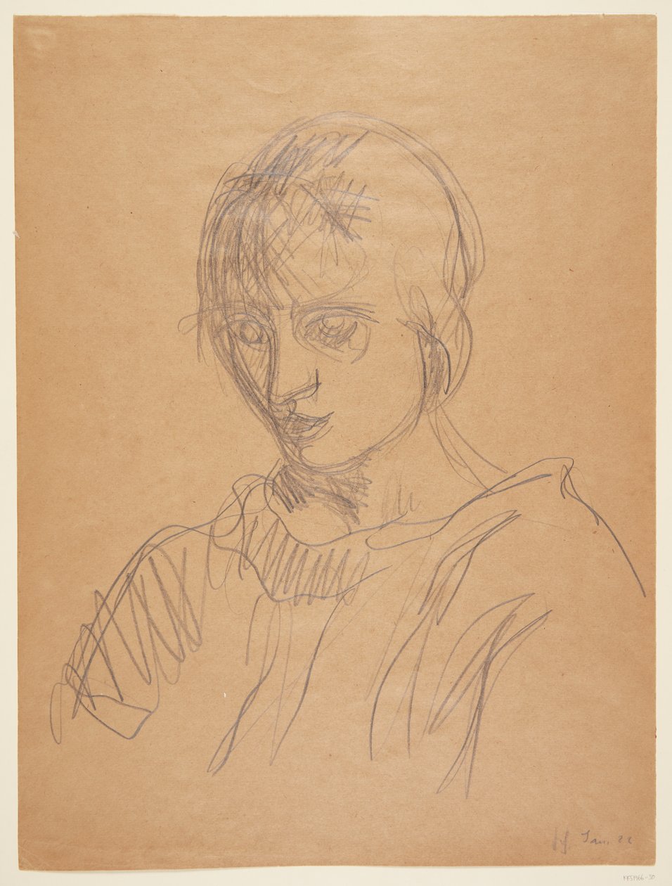Portret van de vrouw van de kunstenaar, Besse Giersing door Harald Giersing