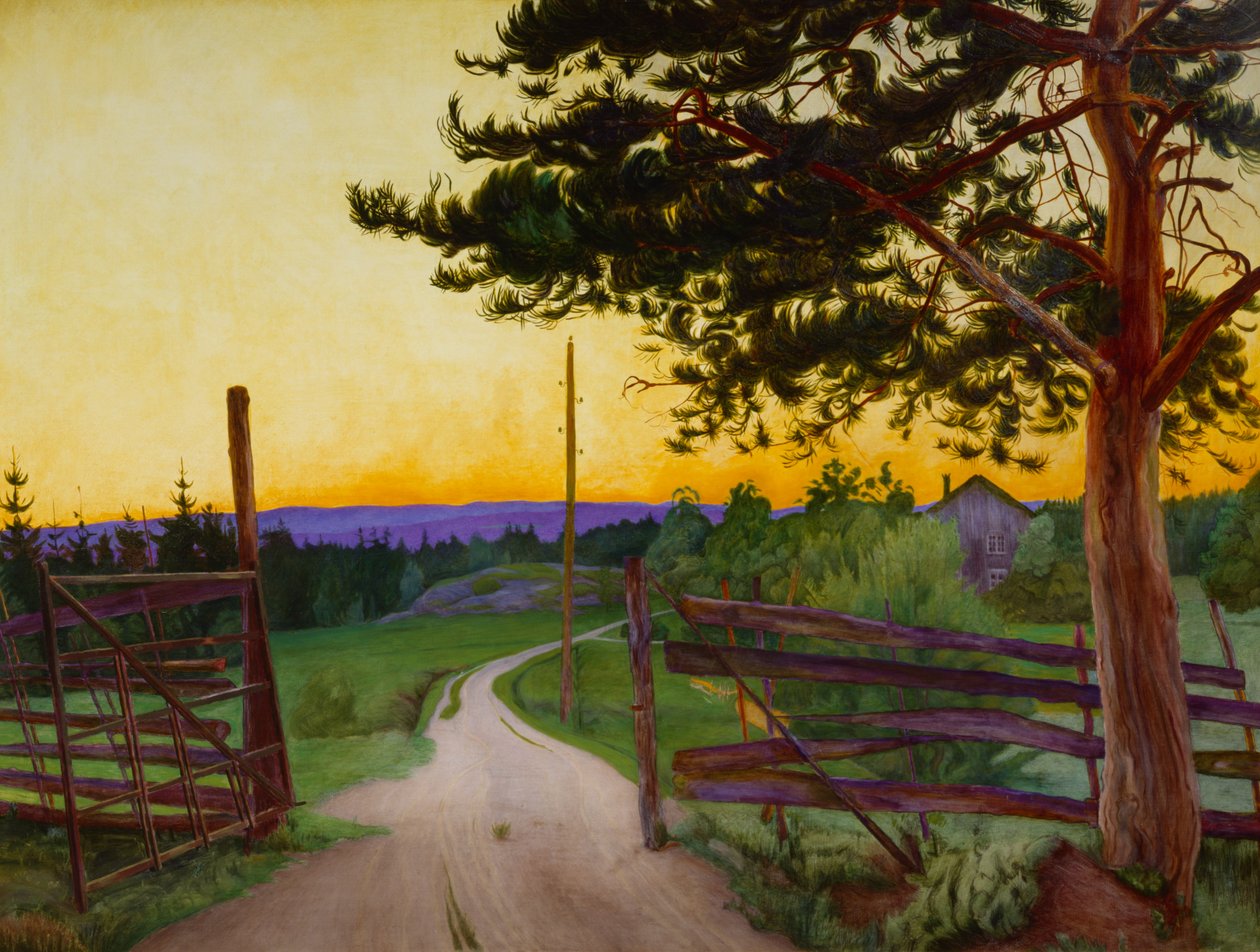 Landweg door Harald Oscar Sohlberg